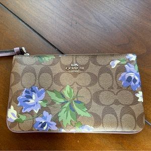 Coach floral wristlet